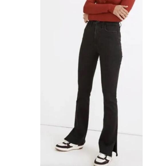 Madewell Skinny Flare Jeans in Bellhaven Black Wash: Slit-Hem Edition Size: 28 - Picture 10 of 10